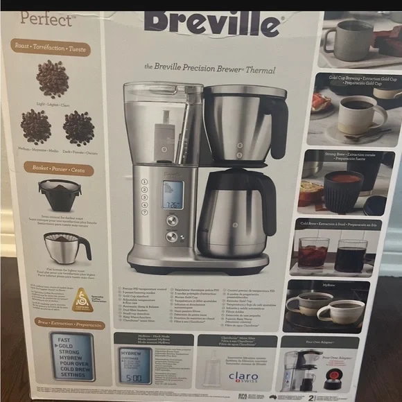 Breville Precision Brewer Thermal Coffee Maker, 60 oz. Brushed Stainless Steel
